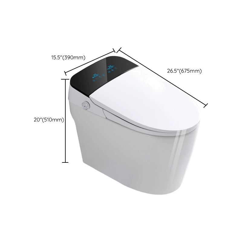 Elongated Antimicrobial Floor Standing Bidet in White with Heated Seat Clearhalo 'Bathroom Remodel & Bathroom Fixtures' 'Bidets' 'Home Improvement' 'home_improvement' 'home_improvement_bidets' 'Toilets & Bidets' 7919027