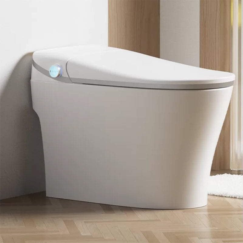 White Elongated Deodorizing Floor Standing Bidet Ceramic Remote Control Included White/Silver Clearhalo 'Bathroom Remodel & Bathroom Fixtures' 'Bidets' 'Home Improvement' 'home_improvement' 'home_improvement_bidets' 'Toilets & Bidets' 7919526