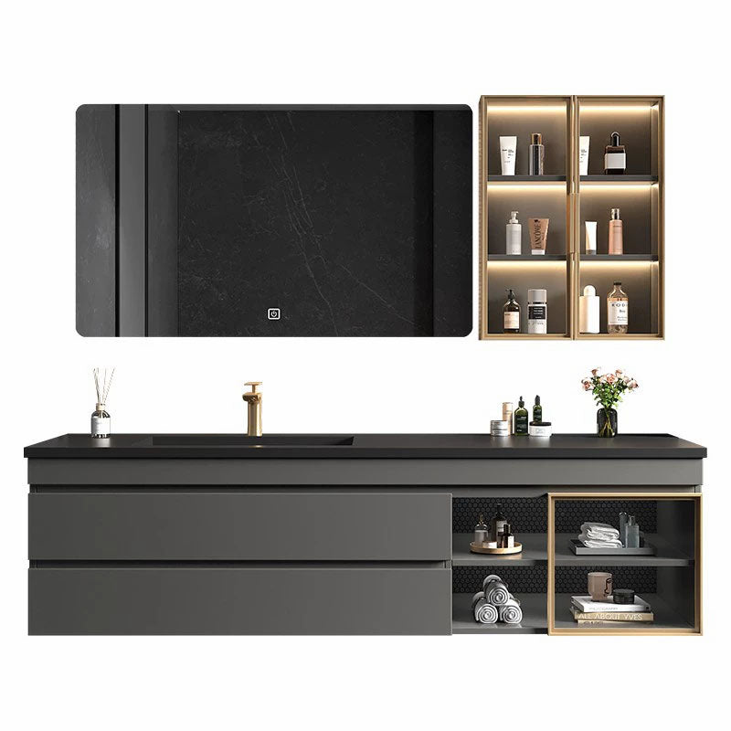 Wall Mount Sink Included Bath Vanity with Faucet Mirror for Bathroom Clearhalo 'Bathroom Remodel & Bathroom Fixtures' 'Bathroom Vanities' 'bathroom_vanities' 'Home Improvement' 'home_improvement' 'home_improvement_bathroom_vanities' 7930666
