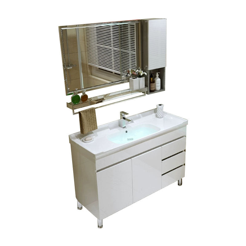 Freestanding Modern Sink Included Bath Vanity with Mirror for Bathroom Vanity & Faucet & Mirror & Sideboard 3 Clearhalo 'Bathroom Remodel & Bathroom Fixtures' 'Bathroom Vanities' 'bathroom_vanities' 'Home Improvement' 'home_improvement' 'home_improvement_bathroom_vanities' 7930694