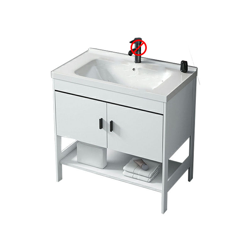 Freestanding Modern Sink Included Bath Vanity in White for Bathroom Bathroom Vanity Clearhalo 'Bathroom Remodel & Bathroom Fixtures' 'Bathroom Vanities' 'bathroom_vanities' 'Home Improvement' 'home_improvement' 'home_improvement_bathroom_vanities' 7930773