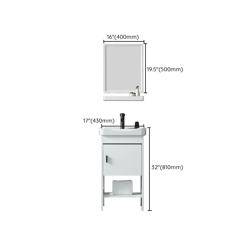 Freestanding Modern Sink Included Bath Vanity in White for Bathroom Clearhalo 'Bathroom Remodel & Bathroom Fixtures' 'Bathroom Vanities' 'bathroom_vanities' 'Home Improvement' 'home_improvement' 'home_improvement_bathroom_vanities' 7930777