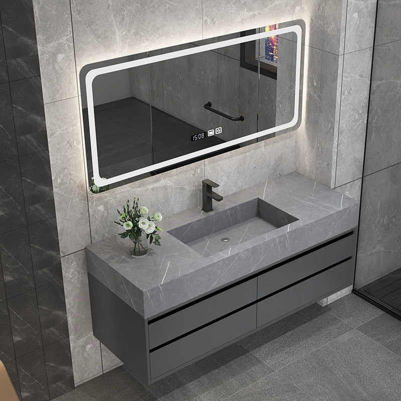 Wall Mount Mirror Included Sink Vanity for Bathroom with Faucet Drawers Clearhalo 'Bathroom Remodel & Bathroom Fixtures' 'Bathroom Vanities' 'bathroom_vanities' 'Home Improvement' 'home_improvement' 'home_improvement_bathroom_vanities' 7943006