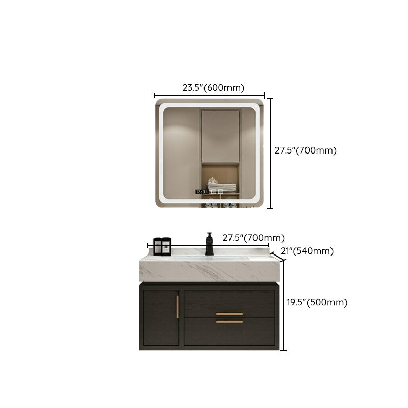 Wall Mount Mirror Included Bath Vanity with Faucet Doors for Bathroom Clearhalo 'Bathroom Remodel & Bathroom Fixtures' 'Bathroom Vanities' 'bathroom_vanities' 'Home Improvement' 'home_improvement' 'home_improvement_bathroom_vanities' 7943040