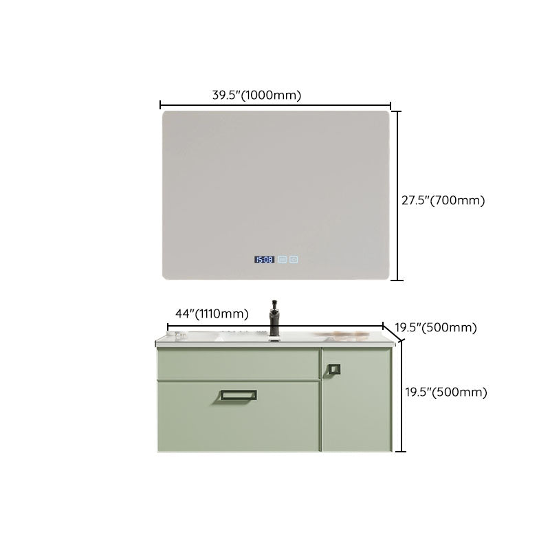 Wall Mount Faucet Included Bath Vanity with Mirror Sink Doors for Bathroom Clearhalo 'Bathroom Remodel & Bathroom Fixtures' 'Bathroom Vanities' 'bathroom_vanities' 'Home Improvement' 'home_improvement' 'home_improvement_bathroom_vanities' 7950024