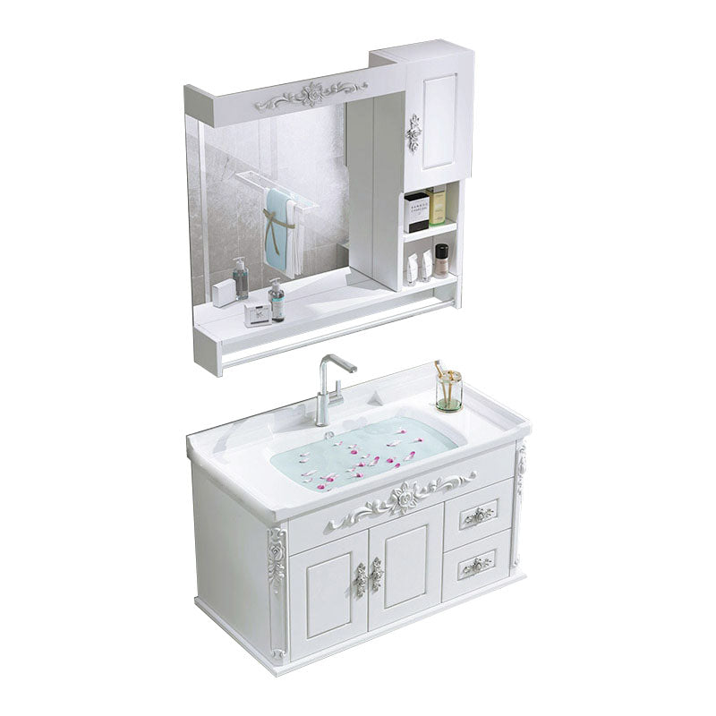 Mirror Included Wall Mount Sink Vanity with Faucet for Bathroom Vanity & Faucet & Mirror Cabinet https://res.litfad.com/site/img/item/2023/03/18/7952535/1200x1200.jpg Clearhalo 'Bathroom Remodel & Bathroom Fixtures' 'Bathroom Vanities' 'bathroom_vanities' 'Home Improvement' 'home_improvement' 'home_improvement_bathroom_vanities' 7952535