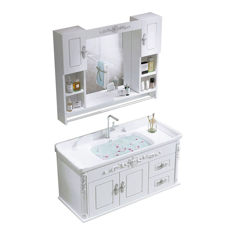 Mirror Included Wall Mount Sink Vanity with Faucet for Bathroom Vanity & Faucet & Mirror Cabinet https://res.litfad.com/site/img/item/2023/03/27/7952537/1200x1200.jpg Clearhalo 'Bathroom Remodel & Bathroom Fixtures' 'Bathroom Vanities' 'bathroom_vanities' 'Home Improvement' 'home_improvement' 'home_improvement_bathroom_vanities' 7952537