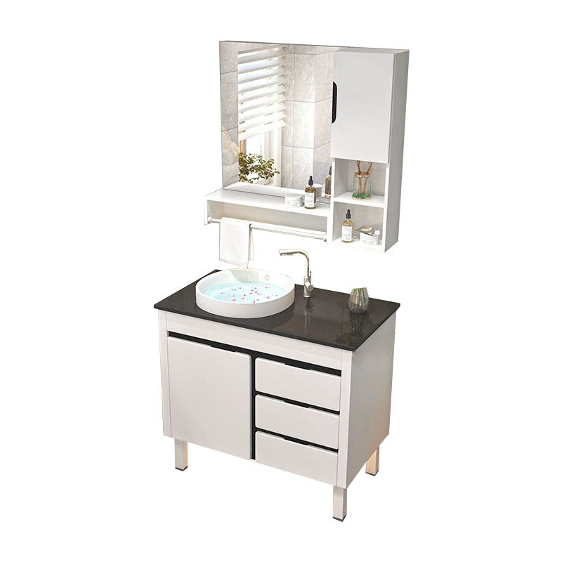 Mirror Included Wall Mount Sink Vanity with Faucet for Bathroom Vanity & Faucet & Mirror Cabinet https://res.litfad.com/site/img/item/2023/03/13/7952539/1200x1200.jpg Clearhalo 'Bathroom Remodel & Bathroom Fixtures' 'Bathroom Vanities' 'bathroom_vanities' 'Home Improvement' 'home_improvement' 'home_improvement_bathroom_vanities' 7952539
