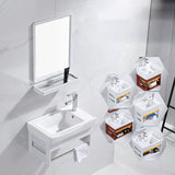 Modern Wall Mount White Sink Vanity with Single Sink for Bathroom Clearhalo 'Bathroom Remodel & Bathroom Fixtures' 'Bathroom Vanities' 'bathroom_vanities' 'Home Improvement' 'home_improvement' 'home_improvement_bathroom_vanities' 7952566