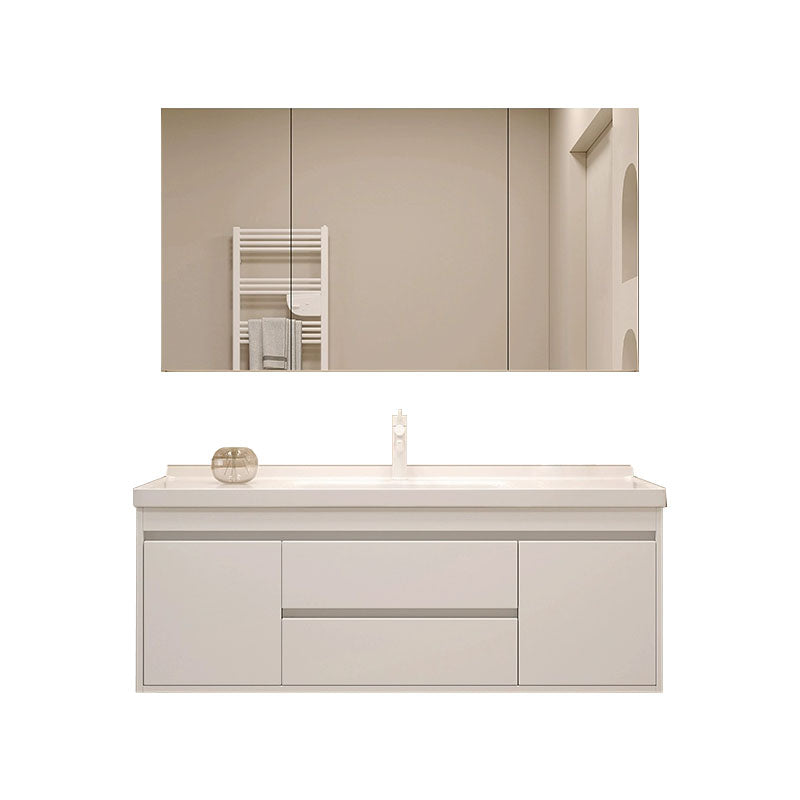 Wall Mount Modern Sink Vanity with Mirror Faucet Sink for Bathroom Vanity & Faucet & Mirror Cabinet https://res.litfad.com/site/img/item/2023/03/16/7952588/1200x1200.jpg Clearhalo 'Bathroom Remodel & Bathroom Fixtures' 'Bathroom Vanities' 'bathroom_vanities' 'Home Improvement' 'home_improvement' 'home_improvement_bathroom_vanities' 7952588