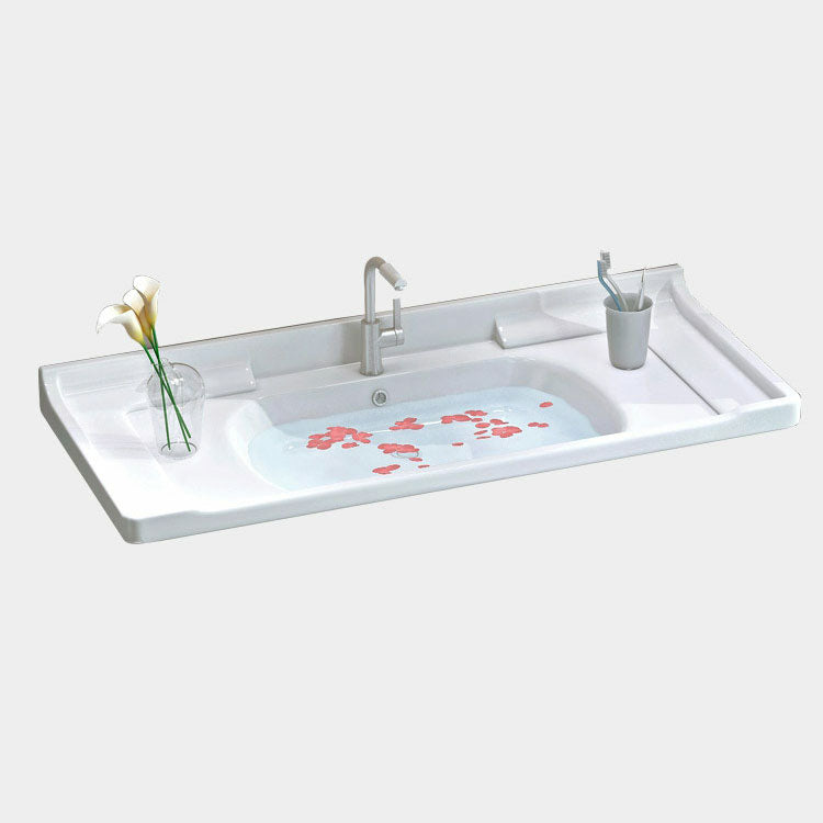 Modern Wall Mount Sink Vanity with Mirror Single Sink for Bathroom Clearhalo 'Bathroom Remodel & Bathroom Fixtures' 'Bathroom Vanities' 'bathroom_vanities' 'Home Improvement' 'home_improvement' 'home_improvement_bathroom_vanities' 7952633