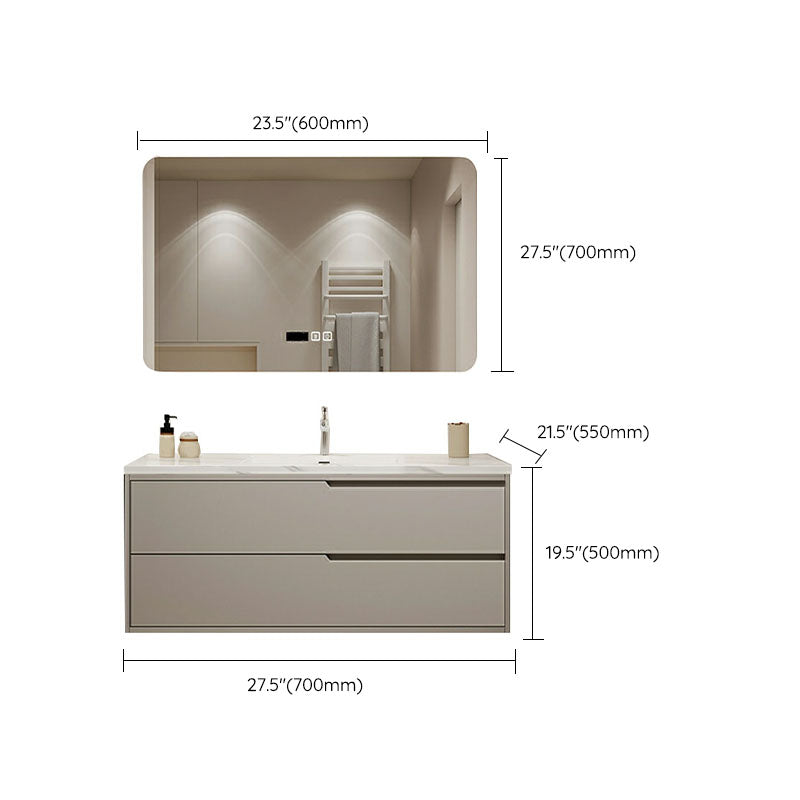 Wall Mount Mirror Included Bathroom Sink Vanity with Single Sink Clearhalo 'Bathroom Remodel & Bathroom Fixtures' 'Bathroom Vanities' 'bathroom_vanities' 'Home Improvement' 'home_improvement' 'home_improvement_bathroom_vanities' 7958722
