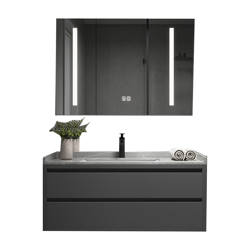 Wall Mount Modern Grey Bath Vanity with Mirror Faucet Sink for Bathroom Clearhalo 'Bathroom Remodel & Bathroom Fixtures' 'Bathroom Vanities' 'bathroom_vanities' 'Home Improvement' 'home_improvement' 'home_improvement_bathroom_vanities' 7958759