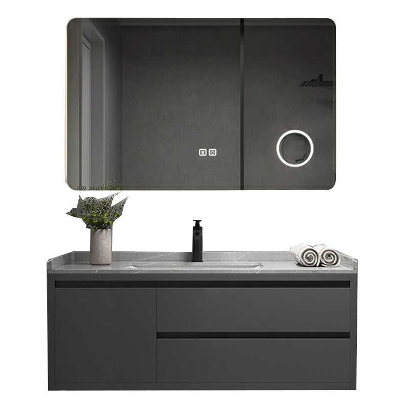 Wall Mount Modern Grey Bath Vanity with Mirror Faucet Sink for Bathroom Clearhalo 'Bathroom Remodel & Bathroom Fixtures' 'Bathroom Vanities' 'bathroom_vanities' 'Home Improvement' 'home_improvement' 'home_improvement_bathroom_vanities' 7958761