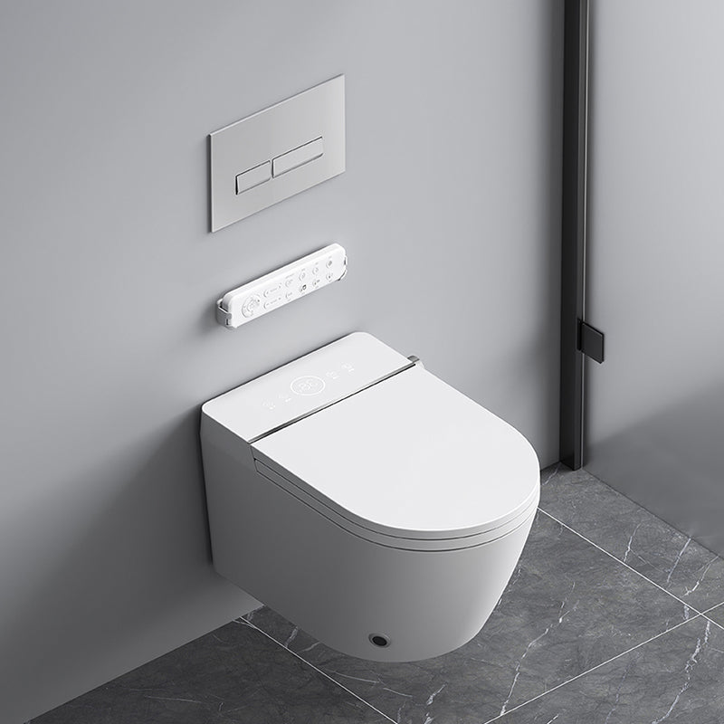 Contemporary Wall Hung Toilet Set with Remote Control Included Clearhalo 'Bathroom Remodel & Bathroom Fixtures' 'Bidets' 'Home Improvement' 'home_improvement' 'home_improvement_bidets' 'Toilets & Bidets' 7981426