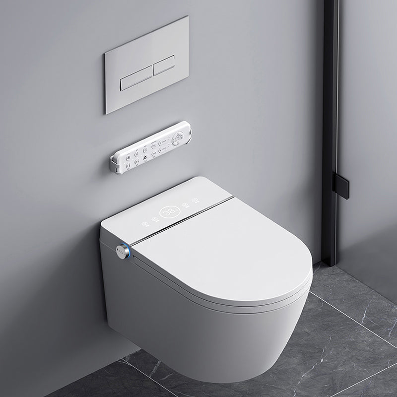 Contemporary Wall Hung Toilet Set with Remote Control Included Clearhalo 'Bathroom Remodel & Bathroom Fixtures' 'Bidets' 'Home Improvement' 'home_improvement' 'home_improvement_bidets' 'Toilets & Bidets' 7981427