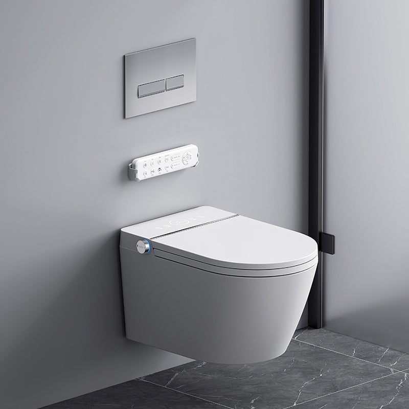 Contemporary Wall Hung Toilet Set with Remote Control Included Clearhalo 'Bathroom Remodel & Bathroom Fixtures' 'Bidets' 'Home Improvement' 'home_improvement' 'home_improvement_bidets' 'Toilets & Bidets' 7981428