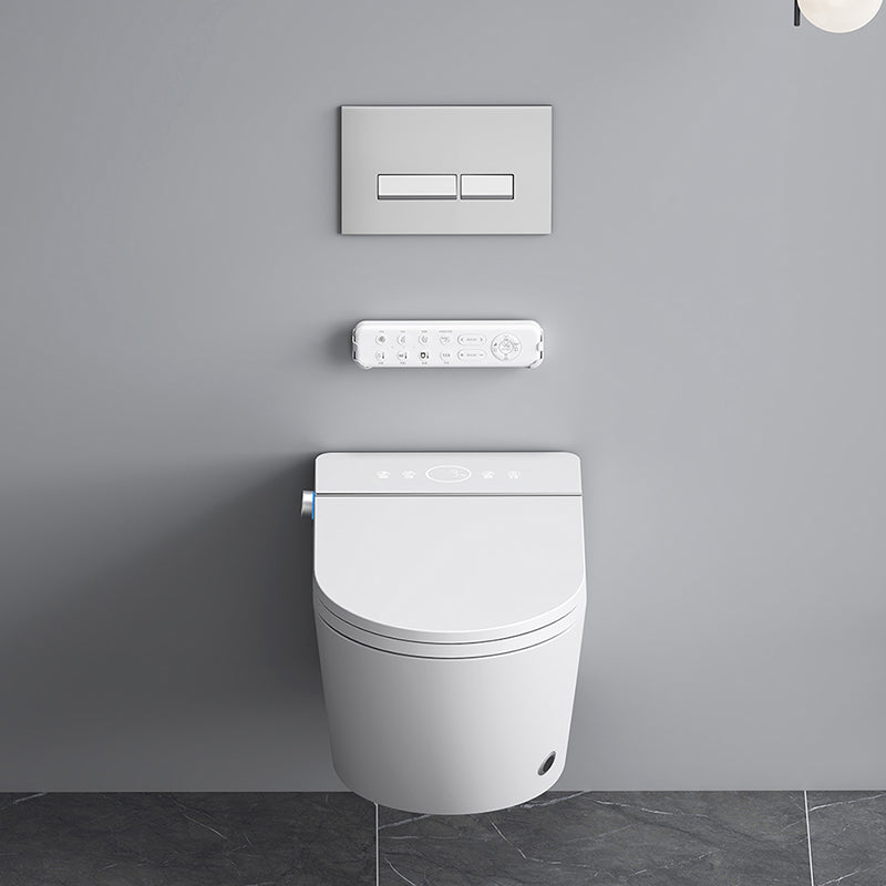 Contemporary Wall Hung Toilet Set with Remote Control Included Clearhalo 'Bathroom Remodel & Bathroom Fixtures' 'Bidets' 'Home Improvement' 'home_improvement' 'home_improvement_bidets' 'Toilets & Bidets' 7981429