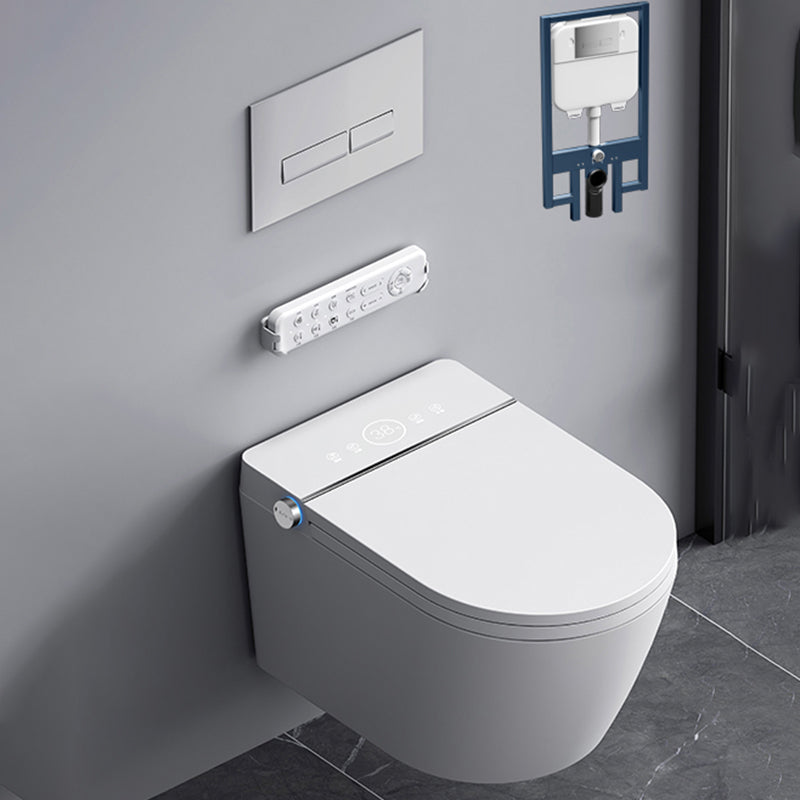 Contemporary Wall Hung Toilet Set with Remote Control Included Clearhalo 'Bathroom Remodel & Bathroom Fixtures' 'Bidets' 'Home Improvement' 'home_improvement' 'home_improvement_bidets' 'Toilets & Bidets' 7981434