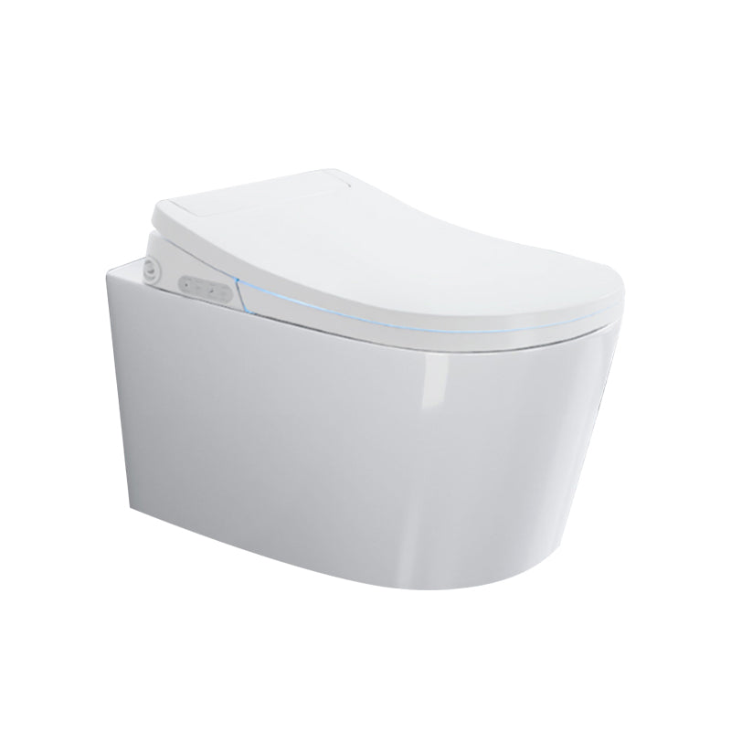Contemporary White Wall Hung Toilet Set with Soft Close Bidet Seat Clearhalo 'Bathroom Remodel & Bathroom Fixtures' 'Bidets' 'Home Improvement' 'home_improvement' 'home_improvement_bidets' 'Toilets & Bidets' 7981440