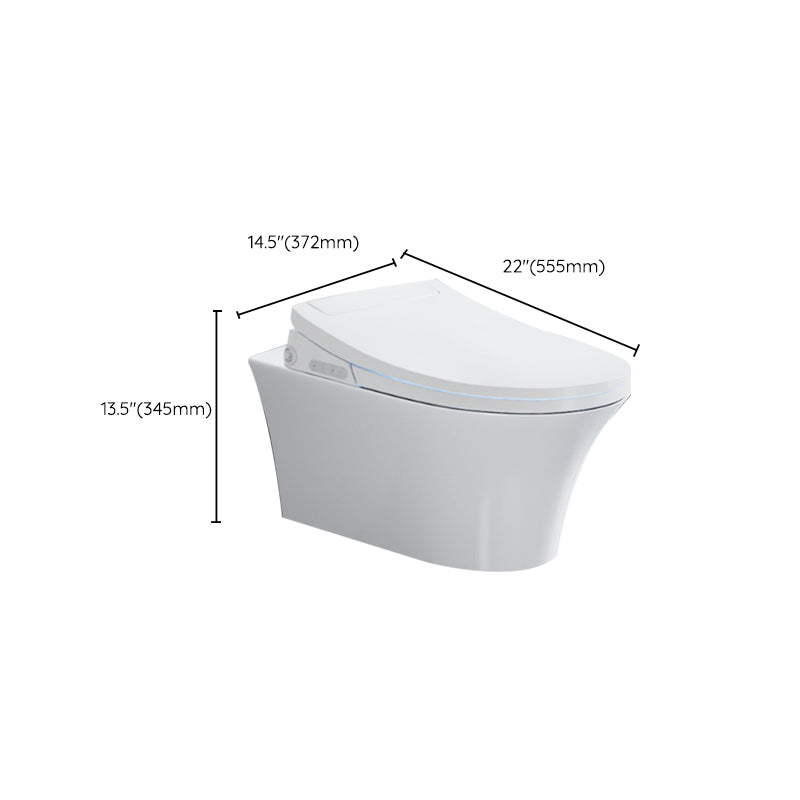 Contemporary White Wall Hung Toilet Set with Soft Close Bidet Seat Clearhalo 'Bathroom Remodel & Bathroom Fixtures' 'Bidets' 'Home Improvement' 'home_improvement' 'home_improvement_bidets' 'Toilets & Bidets' 7981442