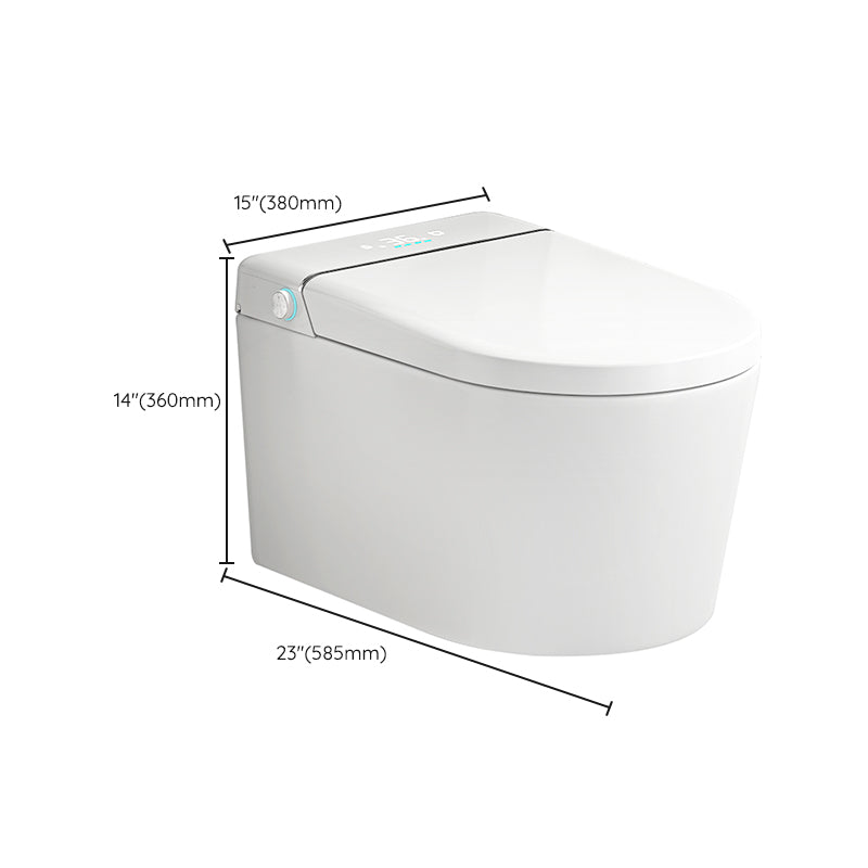 Contemporary Wall Hung Toilet Set with Wireless Remote Control Clearhalo 'Bathroom Remodel & Bathroom Fixtures' 'Bidets' 'Home Improvement' 'home_improvement' 'home_improvement_bidets' 'Toilets & Bidets' 7981453