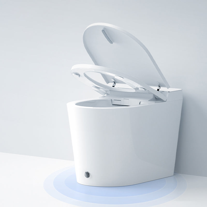 White Elongated Deodorizing Antimicrobial Floor Mount Bidet with Heated Seat Clearhalo 'Bathroom Remodel & Bathroom Fixtures' 'Bidets' 'Home Improvement' 'home_improvement' 'home_improvement_bidets' 'Toilets & Bidets' 7981852