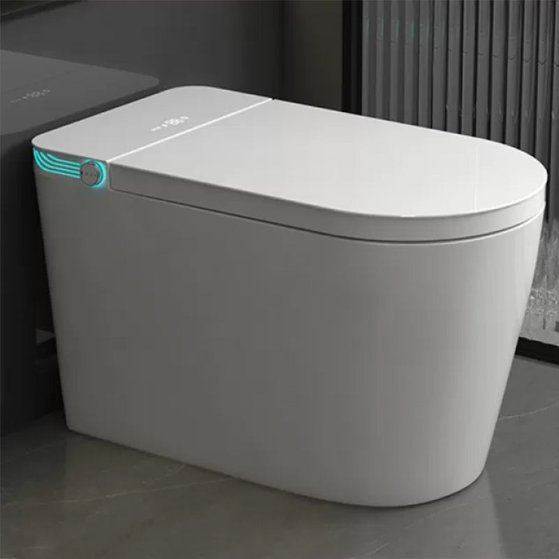 Elongated Smart Floor Mount Bidet without Water Pressure Control White Manual Lid (Standard) Clearhalo 'Bathroom Remodel & Bathroom Fixtures' 'Bidets' 'Home Improvement' 'home_improvement' 'home_improvement_bidets' 'Toilets & Bidets' 7981932