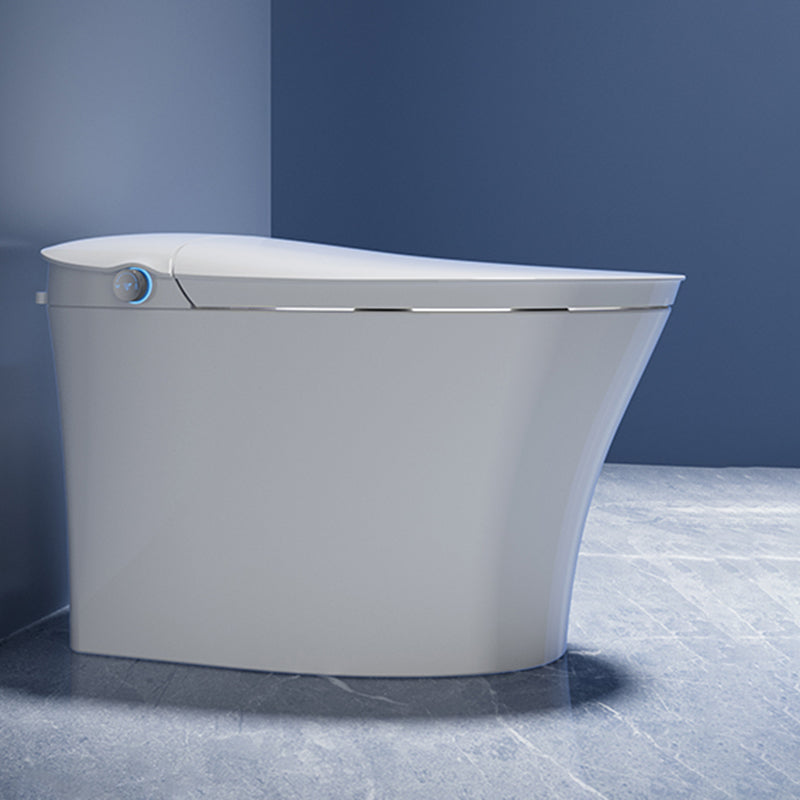 Ceramic Elongated Floor Standing Bidet in White with Heated Seat Beige Clearhalo 'Bathroom Remodel & Bathroom Fixtures' 'Bidets' 'Home Improvement' 'home_improvement' 'home_improvement_bidets' 'Toilets & Bidets' 7982406