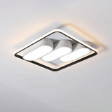 White and Black Square Frame Flushmount Modernism LED Metal Flush Mount Ceiling Light Clearhalo 'Ceiling Lights' 'Close To Ceiling Lights' 'Close to ceiling' 'Flush mount' Lighting' 798755