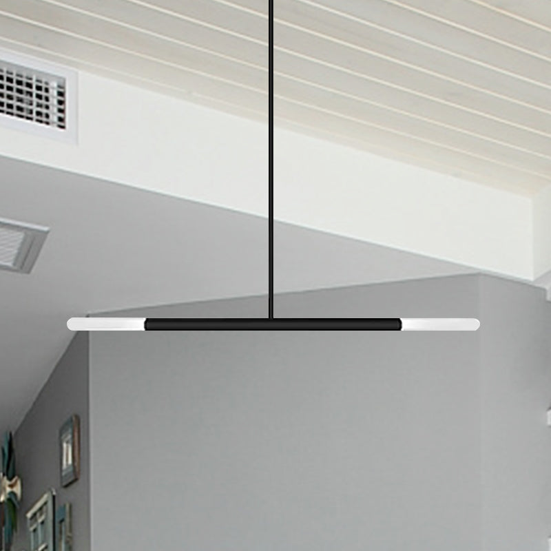 Black/White/Gold Tube Chandelier Modern LED 2/4/6-Light Acrylic Ceiling Pendant in Warm/White Light Clearhalo 'Ceiling Lights' 'Chandeliers' 'Modern Chandeliers' 'Modern' Lighting' 798999