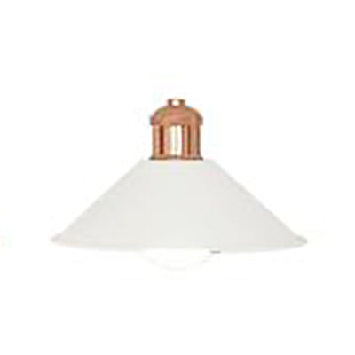 Modernist Style Conical Suspended Lamp 1 Light Metallic Hanging Light Fixture in Black/White for Living Room White Clearhalo 'Ceiling Lights' 'Modern Pendants' 'Modern' 'Pendant Lights' 'Pendants' Lighting' 79917