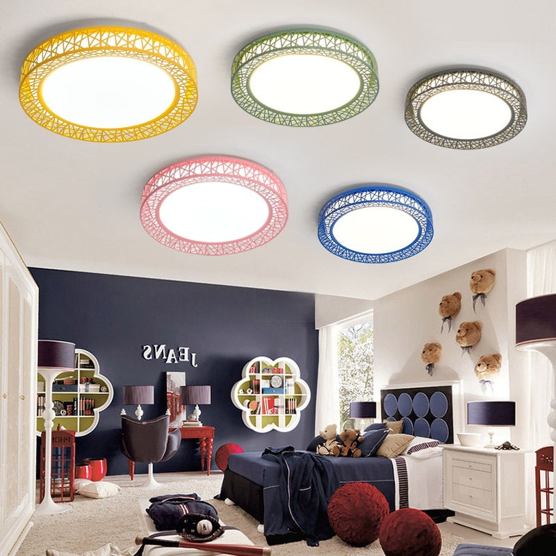 Acrylic Round Flush Mount Ceiling Light Art Deco Ceiling Light for Classroom Clearhalo 'Ceiling Lights' 'Close To Ceiling Lights' 'Close to ceiling' 'Flush mount' Lighting' 79972