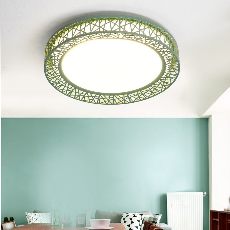 Acrylic Round Flush Mount Ceiling Light Art Deco Ceiling Light for Classroom Green Clearhalo 'Ceiling Lights' 'Close To Ceiling Lights' 'Close to ceiling' 'Flush mount' Lighting' 79974