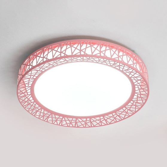 Acrylic Round Flush Mount Ceiling Light Art Deco Ceiling Light for Classroom Clearhalo 'Ceiling Lights' 'Close To Ceiling Lights' 'Close to ceiling' 'Flush mount' Lighting' 79977