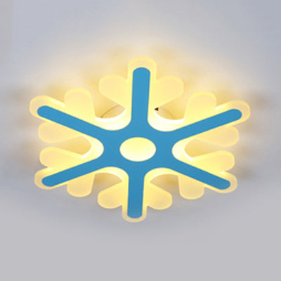 Snowflake Kid Bedroom Ceiling Light Fixture Acrylic Designer Flush Mount Ceiling Light Clearhalo 'Ceiling Lights' 'Close To Ceiling Lights' 'Close to ceiling' Lighting' 79999