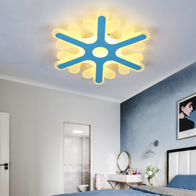 Snowflake Kid Bedroom Ceiling Light Fixture Acrylic Designer Flush Mount Ceiling Light Clearhalo 'Ceiling Lights' 'Close To Ceiling Lights' 'Close to ceiling' Lighting' 80000