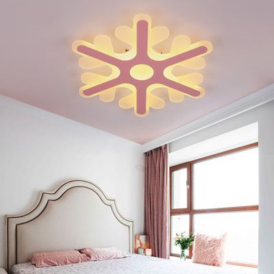 Snowflake Kid Bedroom Ceiling Light Fixture Acrylic Designer Flush Mount Ceiling Light Clearhalo 'Ceiling Lights' 'Close To Ceiling Lights' 'Close to ceiling' Lighting' 80002