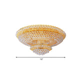 Tiered Faceted Crystal Orb Flush Mount Modern Stylish 8-Light Parlor Ceiling Mount Chandelier Clearhalo 'Ceiling Lights' 'Close To Ceiling Lights' 'Close to ceiling' 'Flush mount' Lighting' 800382