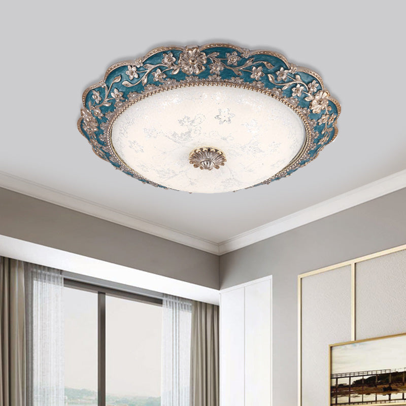 Fragmentary Flower Resin Flushmount Vintage LED Bedroom Flush Mount Ceiling Light in Blue/Red Clearhalo 'Ceiling Lights' 'Close To Ceiling Lights' 'Close to ceiling' 'Flush mount' Lighting' 800683