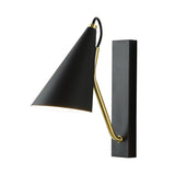 White/Black Finish Conic Wall Lighting Ideas Modernism 1 Head Metallic Wall Lamp for Bedside Clearhalo 'Cast Iron' 'Glass' 'Industrial' 'Modern wall lights' 'Modern' 'Tiffany' 'Traditional wall lights' 'Wall Lamps & Sconces' 'Wall Lights' Lighting' 800843