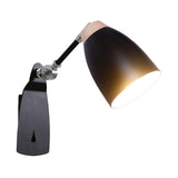 Metal Cup Shape Wall Mounted Light Modern 1-Light White/Black Finish Rotatable Wall Sconce Lamp Clearhalo 'Cast Iron' 'Glass' 'Industrial' 'Modern wall lights' 'Modern' 'Tiffany' 'Traditional wall lights' 'Wall Lamps & Sconces' 'Wall Lights' Lighting' 800850