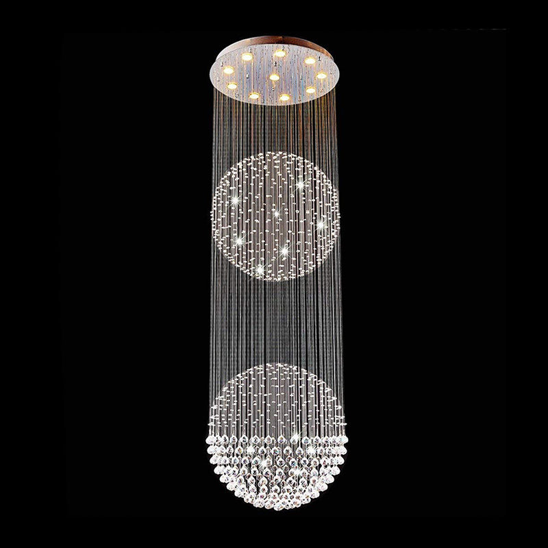 Silver 10 Lights Flush Mount Contemporary Faceted Crystal Spherical Ceiling Light Fixture Clearhalo 'Ceiling Lights' 'Close To Ceiling Lights' 'Close to ceiling' 'Flush mount' Lighting' 801881