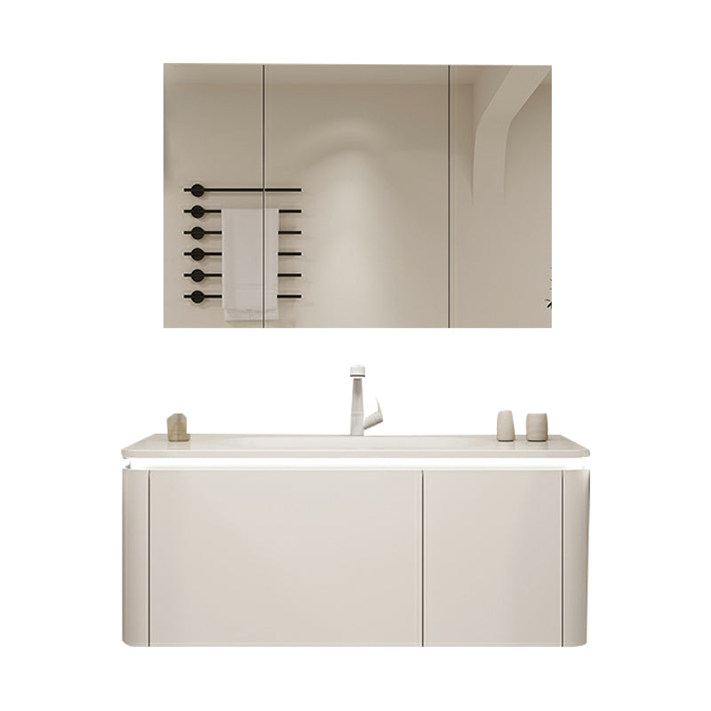Stone Modern Mirror Included Bathroom Sink Vanity in White with Doors Drawers Vanity & Faucet & Mirror Cabinet Clearhalo 'Bathroom Remodel & Bathroom Fixtures' 'Bathroom Vanities' 'bathroom_vanities' 'Home Improvement' 'home_improvement' 'home_improvement_bathroom_vanities' 8026075