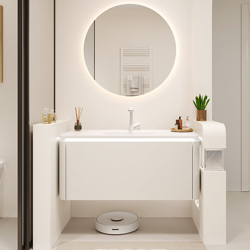Stone Modern Mirror Included Bathroom Sink Vanity in White with Doors Drawers Clearhalo 'Bathroom Remodel & Bathroom Fixtures' 'Bathroom Vanities' 'bathroom_vanities' 'Home Improvement' 'home_improvement' 'home_improvement_bathroom_vanities' 8026091