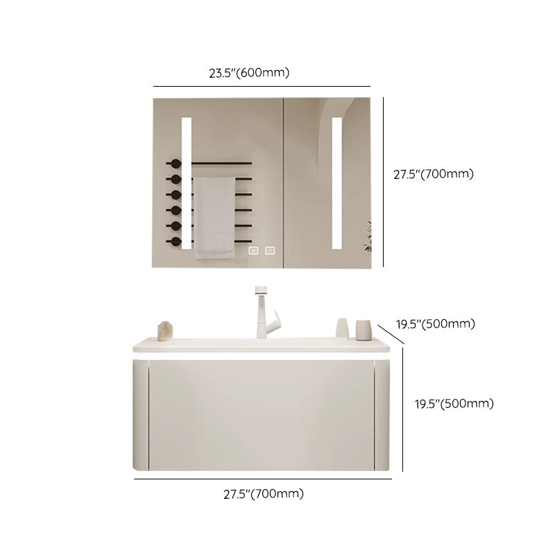 Stone Modern Mirror Included Bathroom Sink Vanity in White with Doors Drawers Clearhalo 'Bathroom Remodel & Bathroom Fixtures' 'Bathroom Vanities' 'bathroom_vanities' 'Home Improvement' 'home_improvement' 'home_improvement_bathroom_vanities' 8026093