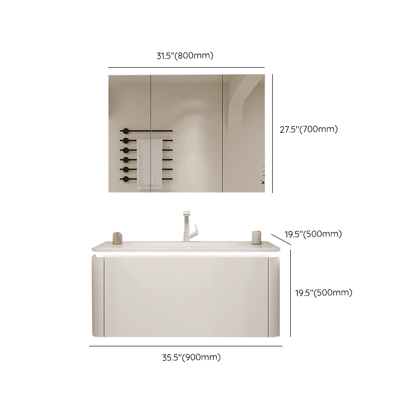 Stone Modern Mirror Included Bathroom Sink Vanity in White with Doors Drawers Clearhalo 'Bathroom Remodel & Bathroom Fixtures' 'Bathroom Vanities' 'bathroom_vanities' 'Home Improvement' 'home_improvement' 'home_improvement_bathroom_vanities' 8026101