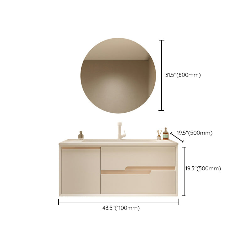 Mirror Included Wall Mount Bathroom Sink Vanity with Doors Drawers Clearhalo 'Bathroom Remodel & Bathroom Fixtures' 'Bathroom Vanities' 'bathroom_vanities' 'Home Improvement' 'home_improvement' 'home_improvement_bathroom_vanities' 8026139