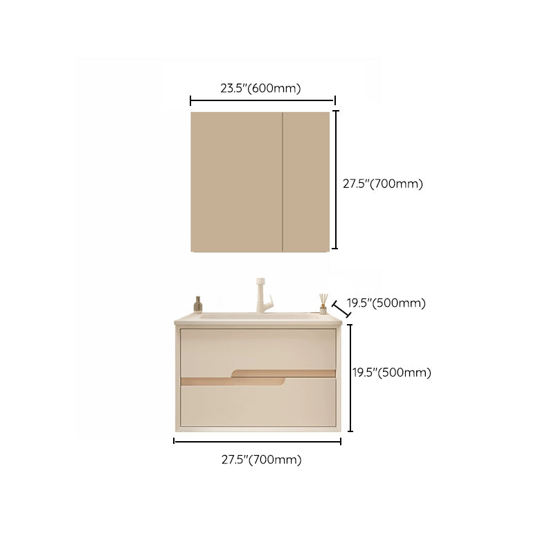 Mirror Included Wall Mount Bathroom Sink Vanity with Doors Drawers Clearhalo 'Bathroom Remodel & Bathroom Fixtures' 'Bathroom Vanities' 'bathroom_vanities' 'Home Improvement' 'home_improvement' 'home_improvement_bathroom_vanities' 8026141