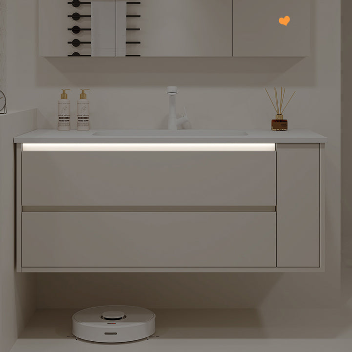 Mirror Included Wall Mount Bathroom Sink Vanity in White with Doors Drawers Clearhalo 'Bathroom Remodel & Bathroom Fixtures' 'Bathroom Vanities' 'bathroom_vanities' 'Home Improvement' 'home_improvement' 'home_improvement_bathroom_vanities' 8026167